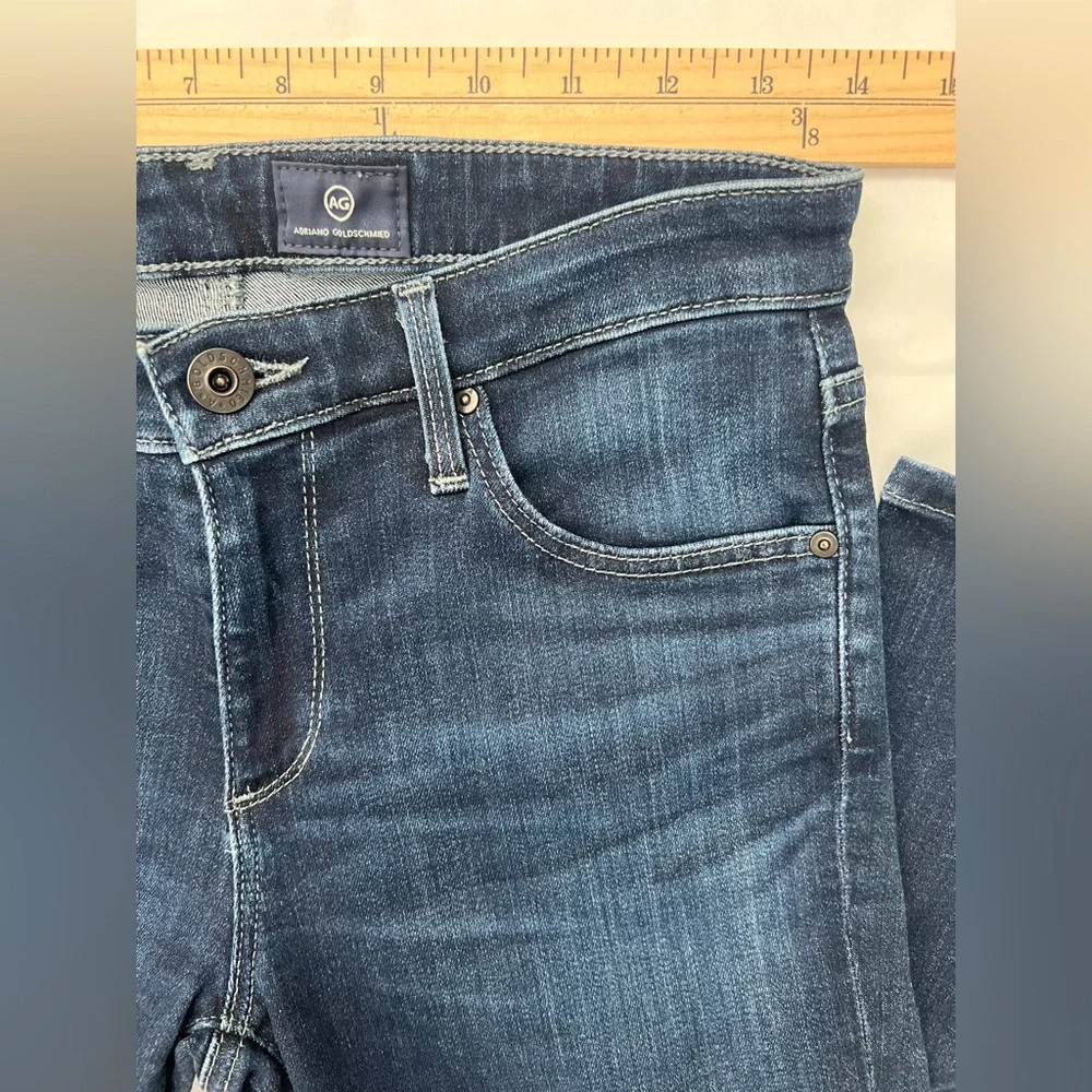 AG Adriano Goldschmied The Prima Crop Jeans Women's Size: 26 Blue Mid Rise - Picture 10 of 16